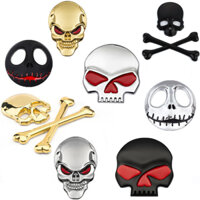 Xe máy ❥ ❈ Kim loại Harley-Davidson Skull Logo Joker Halloween Skull Hood Biểu tượng Xe máy Nắp bình xăng Đề can Nhãn dán thân xe Phụ kiện tạo kiểu dáng