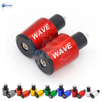 Xe Máy Dành Cho Xe Honda Wave 125 fi Wave 100 100r Tay Cầm Đa Năng Có Thanh Cuối Tay Cầm Thanh Trượt Nắp Phụ Kiện Cho Tay Cầm 7 / 8 "22mm Có Logo