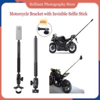 Xe Máy Đi Tay Cầm Giá Đỡ Cho Gopro Hero 12 11 10 9 8 7 Xe Đạp Gắn Với Gậy Selfie Cho DJI Action 4 Cho Insta360 X4 một x2 X3 Máy Ảnh Toàn Cảnh Phụ Kiện