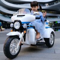 Xe Máy Điện Cảnh Sát POLICE SMT 111 Có Còi Hú,Khóa Điện, Bộ Đàm, Nệm Ghế Da, 2 Động Cơ