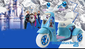 Xe máy điện cho bé gái hình Elsa QM168