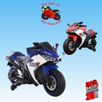 Xe máy điện cho bé Moto R3 N888 Xe máy điện trẻ em sử dụng chân ga đa chức năng Anh Khoa Kids