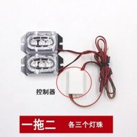 Xe Máy Điện Phía Sau Đuôi Đèn Sửa Đổi Đỏ Xanh Nhấp Nháy Cảnh Báo Ma Tàu LED Rogue Light