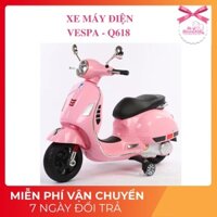 Xe máy điện trẻ em cao cấp VESPA Q618 ( Động cơ 12V, Bình ắc quy:bình 6V4.5AH)