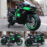 Xe máy điện trẻ em H2R, moto điện có đèn bánh xe có chân gas tự lái cho bé mẫu Ninja H2r