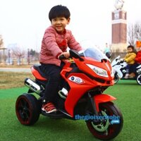 Xe máy điện trẻ em NEL-R1200GS cho bé 3-10 tuổi - xe máy điện - Đỏ