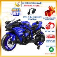 Xe Máy Điện Trẻ Em Ninja H2R Cỡ Lớn Chịu Tải 60kg, Kèm Sạc Điện, Bảo Hành 12 Tháng, Xe Mô Tô Điện Cho Bé Từ 2 Đến 8 Tuổi