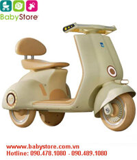 Xe máy điện trẻ em Vespa kiểu dáng tương lai 916 (hồng,kem,xanh,BH 1 năm)