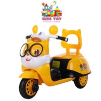 Xe máy điện trẻ em, xe 3 bánh con thỏ có ghế ngồi rộng rãi thoải mái lưng tựa,có âm nhạc & đèn LED khung sườn chắc chắn