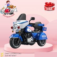 Xe máy điện trẻ em xe moto điện cảnh sát 609 có đèn có nhạc cho bé 2-6 tuổi