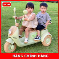 Xe máy điện Vespa cho bé gái, Xe máy điện trẻ em đôi 2 động cơ kèm sạc - Baby Shop VN