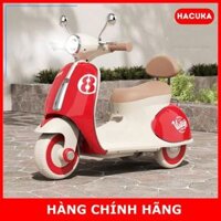 Xe máy điện Vespa cho bé gái, Xe máy điện trẻ em kèm nhạc và đèn 618