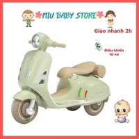 Xe máy điện vespa có điều khiển từ xa xe cho bé từ 1-3 tuổi có kết nối nhạc blutooth WN-02