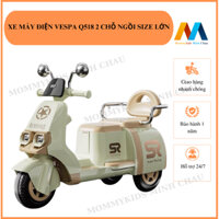 Xe máy điện Vespa Q518 cho bé, xe máy Vespa 2 chỗ ngồi SIZE LỚN hàng cao cấp, bảo hành 6 tháng
