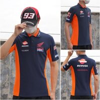 Xe Máy Đua Motocross HONDA REPSOL Moto Polo Áo Thun Đi Xe nhưng Áo Sơ Mi Tay Ngắn Thoáng Khí Lái Xe