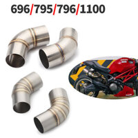 Xe Máy Ducati Monster 696 795 796 1100 Ống Xả Giữa Liên Kết Đầu Nối Ống Xả Bằng Thép Không Gỉ Midpipe