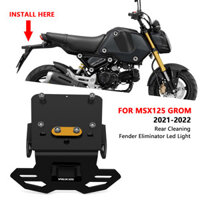 Xe Máy Đuôi Tidy Fender Eliminator Biển Số Giá Đỡ Đèn LED msx125 Phụ Kiện Cho MSX 125 Grom 2021 2022