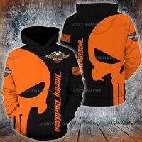 Xe máy Harley-Davidson Skull ✷ ❈ Áo Hoodie, Moto Dirt Bike, Harley Unisex Hoodie, Motobike For Men PHT262103K33