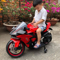 Xe máy moto điện cho bé Ninja H2R siêu thể thao đồ chơi cho bé tự lái