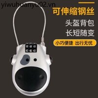 Xe Máy Mũ Bảo Hiểm Khóa Chống Trộm Kết Hợp Khóa Ổ Khóa Xe Máy Xe Đạp Điện Pin Xe Đạp Di Động Mềm Dây Ro