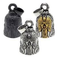 Xe Máy Người Bảo Vệ Chuông Đồng Hồ Thiên Thần Xe Máy Chuông May Mắn Thép Không Gỉ Retro Xe Máy Chuông May Mắn Đi Phụ Kiện Chuông pomervn