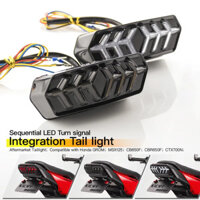 Xe Máy Phanh Đuôi Đèn Biến Tín Hiệu LED Tích Hợp Đèn Cho Xe Honda MSX / GROM125 CB650F CBR650 CTX700LEDMorcyle Phanh Đèn Hậu