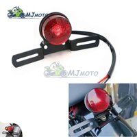 Xe Máy Retro Đỏ Đuôi Sau Phanh Dừng Đèn W / Biển Số Gắn Cho Harley Honda Suzuki Chopper Bobber
