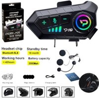 Xe Máy Stereo Có Bluetooth 2000mAh Y10 Intercom Mũ Bảo Hiểm 5.3 Miễn Phí Ipx6 Chống Nước Moto Tai Nghe Không Dây Hỗ Trợ Điều Khiển Bằng Giọng Nói