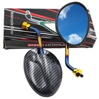 Xe Máy Sửa Đổi Phụ Kiện Thiên Niên Kỷ Rùa Gương Chiếu Hậu Bàn Đạp Gương Chiếu Hậu Họa Tiết Carbon Màu Thanh Gương Chiếu Hậu Gương Mini