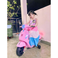 Xe Máy Vespa Q618 Trẻ Em, Xe Máy Điện Cho Bé Mẫu Mới Nhất Với 2 Động Cơ