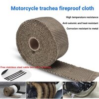 Xe Máy Xe Máy Sửa Đổi Chống Cháy Cách Nhiệt Vải Ống Xả Vải Lanh Có Cách Nhiệt Cotton Cách Âm Cotton Vải Chống Cháy Chịu Nhiệt Độ Cao