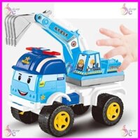 Xe máy xúc, xe cẩu robocar poli cỡ lớn- đồ chơi trẻ em, quà tặng bé