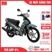 Xe Máy Yamaha Sirius Phiên Bản RC Vành Đúc Màu Mới - Xám Ánh Xanh - Bạc Đen