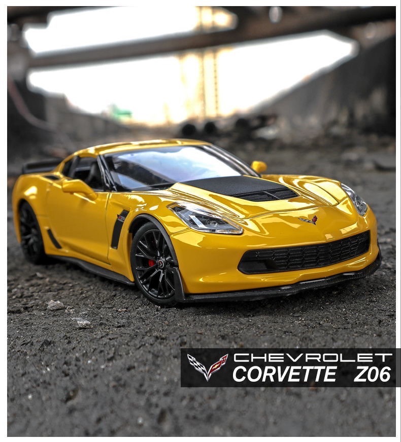 Xe mô hình 2017 Chevrolet Corvette Z06 1:24 Welly