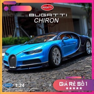 Xe mô hình Bugatti Chiron Blue 1:24 Welly
