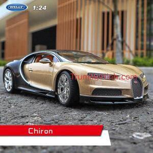 Xe mô hình Bugatti Chiron Blue 1:24 Welly