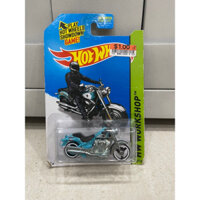 Xe mô hình đồ chơi cơ bản Hotwheels 1:64 - Motor - Harley Davidson Fat Boy (card như hình)