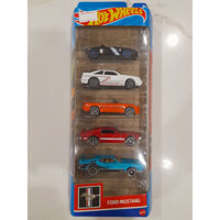 Xe mô hình đồ chơi Hot Wheels Pack 5 - Ford Mustang - Tỷ lệ 1:64