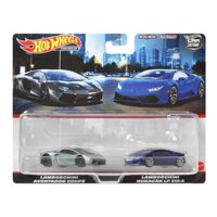 Xe mô hình Hot Wheels Car Culture Lamborghini Pack 2, Hotwheels Bánh cao su.