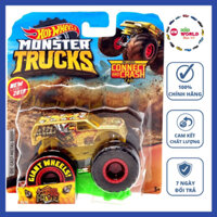 Xe mô hình Hot Wheels Monster Trucks Connect and Crash 4-Wheel Hive GBT48.