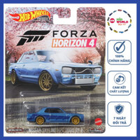 Xe mô hình Hot Wheels Premium Forza Horizon 4 Series Nissan Skyline H/T 2000 GT-X GRL69, bánh cao su.