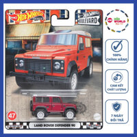Xe mô hình Hot Wheels Premium Boulevard Series Land Rover Defender 90 HCR10, bánh cao su.