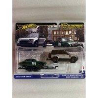 Xe mô hình Hot Wheels Premium Car Culture Team Transport Jaguar MK1 - 2023 Land Rover