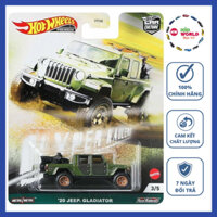 Xe mô hình Hot Wheels Premium Bán tải Car Culture Hyper Haulers Series '20 Jeep Gladiator GRJ86, bánh cao su.