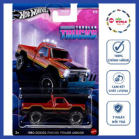 Xe mô hình Hot Wheels Tubular Trucks Series 1980 Dodge Macho Power Wagon HRR95.