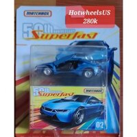 Xe Mô Hình Matchbox BMW i8 Xanh Bánh Cao Su