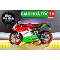 Xe mô hình mô tô Ducati 1199 Panigale 1:12 Dulcet Xanh trắng