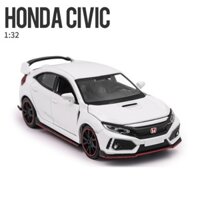 Xe mô hình ô tô Honda Civic Type RS tỉ lệ 1:32 bằng sắt có đèn và âm thanh xe đồ chơi trẻ em