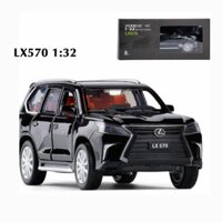 Xe mô hình ô tô LX570 1:32 màu đen bằng kim loại xe đồ chơi trẻ em
