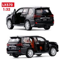Xe mô hình ô tô LX570 tỉ lệ 1:32 bằng KIM LOẠI  có đèn và âm thanh đồ chơi trẻ em